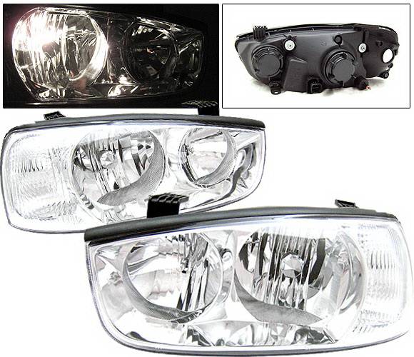4 Car Option - Hyundai Elantra 4 Car Option Headlights - Clear - LH-HYE01C-KS