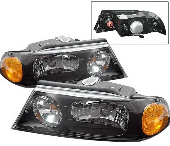 4 Car Option - Lincoln Navigator 4 Car Option Headlights - Black Clear - LH-LN98BC-KS