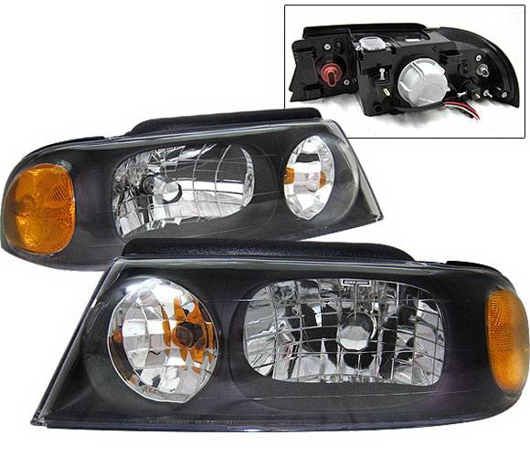 4 Car Option - Lincoln Navigator 4 Car Option Headlights - Black - LH-LN98B-KS