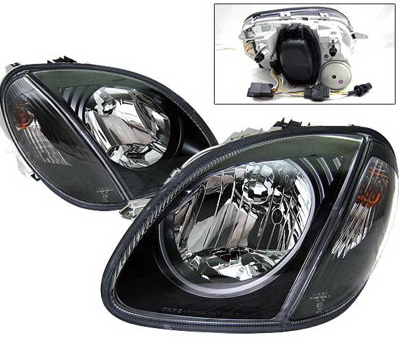 4 Car Option - Mercedes-Benz SLK 4 Car Option Headlights - Black - LH-MBSLK98B-DP