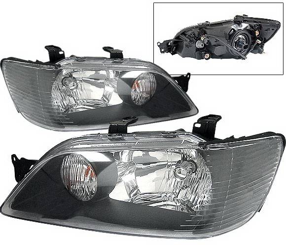 4 Car Option - Mitsubishi Lancer 4 Car Option Headlights - Black - LH-ML02B-KS