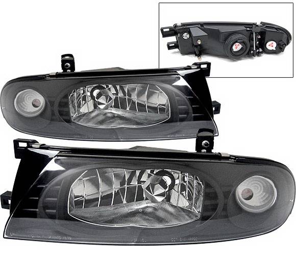 4 Car Option - Nissan Altima 4 Car Option Headlights - Black - LH-NA92B