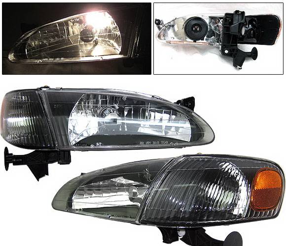 4 Car Option - Toyota Corolla 4 Car Option Corner Lights - Black - LH-TCL98B-KS-A