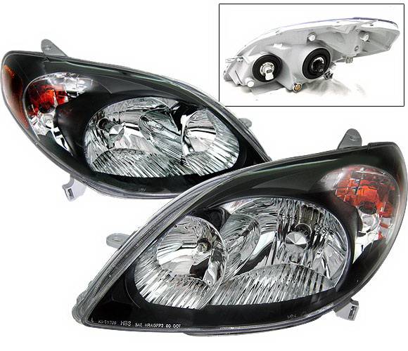 4 Car Option - Toyota Matrix 4 Car Option Headlights - Black - LH-TM03B-KS-A