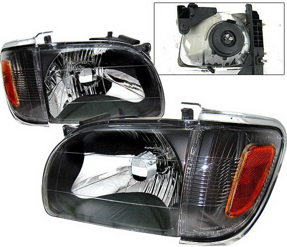 4 Car Option - Toyota Tacoma 4 Car Option Headlights - Black - LH-TTA01B-KS