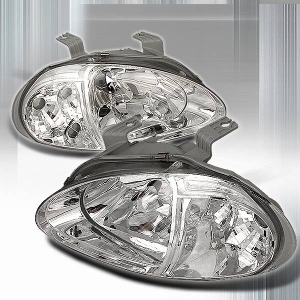 Custom Disco - Honda Del Sol Custom Disco Chrome Headlights - 1PC - LCLH-DEL931PC