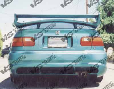 VIS Racing - Honda Civic 2DR & 4DR VIS Racing Wizdom Rear Bumper - 92HDCVC2DWZ-002