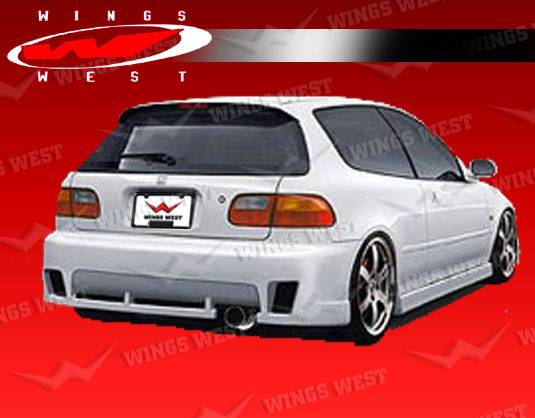 VIS Racing - Honda Civic HB VIS Racing JPC Type A Rear Bumper - 92HDCVCHBJPCA-002
