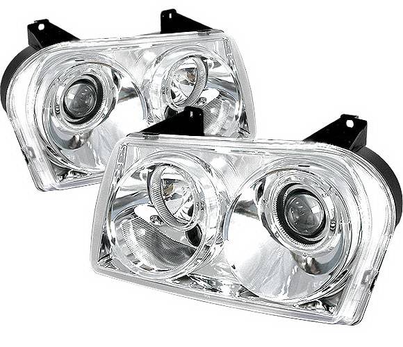 4 Car Option - Chrysler 300 4 Car Option Diamond Projector Headlights - Chrome - LP-C300C05C