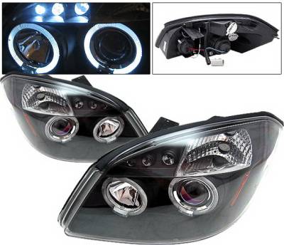 4 Car Option - Chevrolet Cobalt 4 Car Option LED Halo Projector Headlights - Black - LP-CCBT05BB-5
