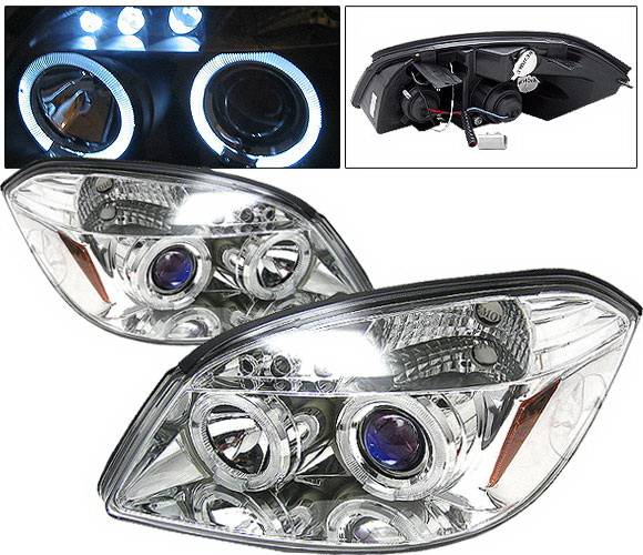 4 Car Option - Chevrolet Cobalt 4 Car Option LED Halo Projector Headlights - Chrome - LP-CCBT05CB-5