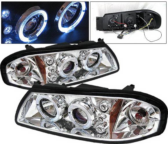 4 Car Option - Chevrolet Impala 4 Car Option LED Halo Projector Headlights - Chrome - LP-CIM06CB-5