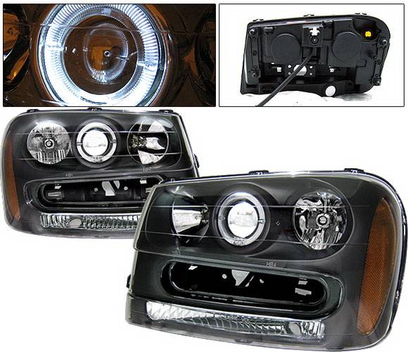 4 Car Option - Chevrolet Trail Blazer 4 Car Option Halo Projector Headlights - Black - LP-CTB02BC-KS