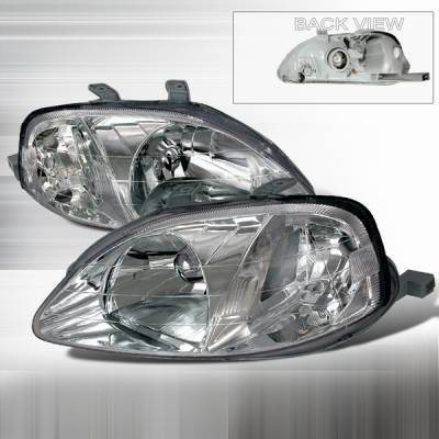 Custom Disco - Honda Civic Custom Disco Crystal Headlights - LH-CV99