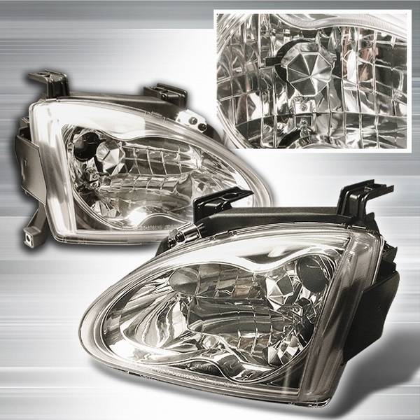 Custom Disco - Honda Del Sol Custom Disco Chrome Crystal Headlights - LH-DEL93