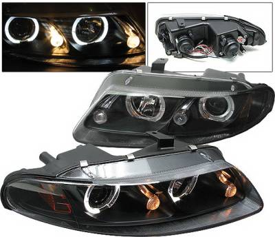 4 Car Option - Dodge Avenger 4 Car Option Halo Projector Headlights - Black - LP-DAV97BC-YD