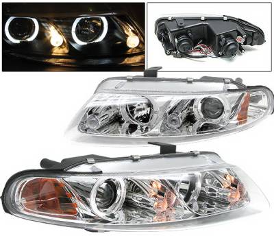 4 Car Option - Dodge Avenger 4 Car Option Halo Projector Headlights - Chrome - LP-DAV97CC-YD