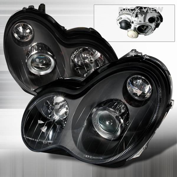 Custom Disco - Mercedes-Benz C Class Custom Disco Black Projector Headlights - LHP-BW20301JM-KS