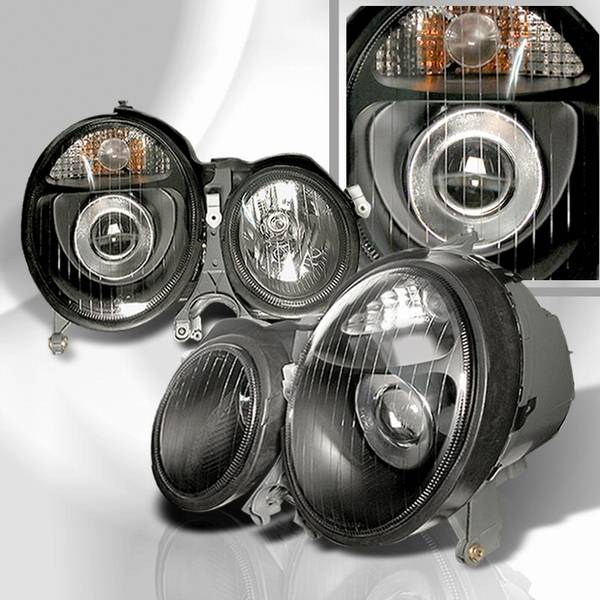 Custom Disco - Mercedes-Benz E Class Custom Disco Black Projector Headlights - LHP-BW21000JM-KS