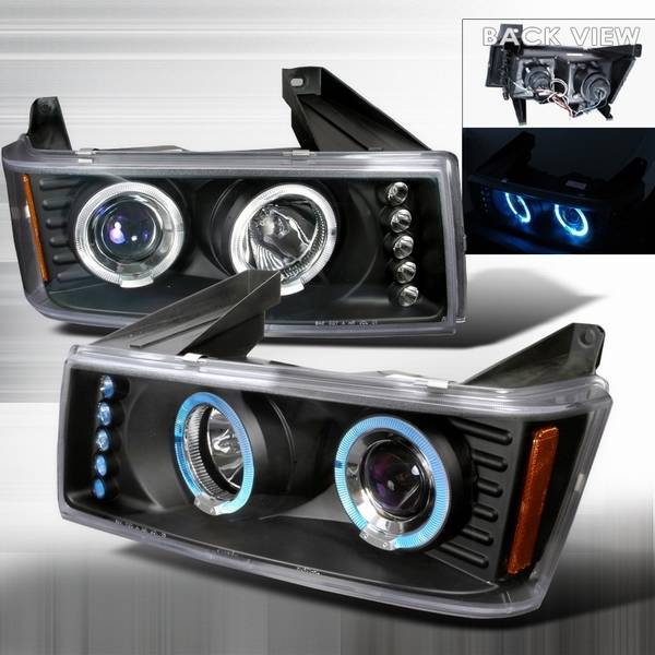 Custom Disco - Chevrolet Colorado Custom Disco Black Halo Projector Headlights - LHP-COL04HJM-TM