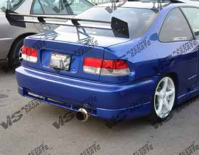 VIS Racing - Honda Civic 2DR & 4DR VIS Racing Techno R Rear Bumper - 96HDCVC2DTNR-002