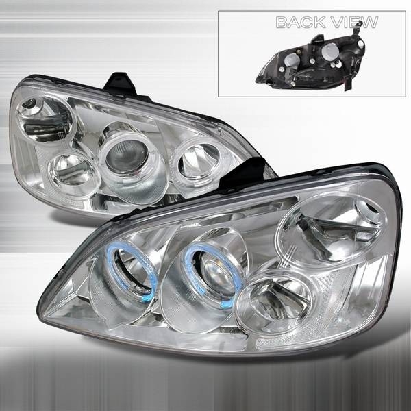 Custom Disco - Honda Civic Custom Disco Chrome Projector Headlights - LHP-CV01-KS