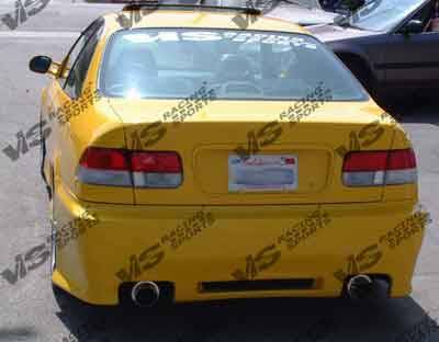 VIS Racing - Honda Civic 2DR & 4DR VIS Racing Z1 boxer Rear Bumper - 96HDCVC2DZ1-002