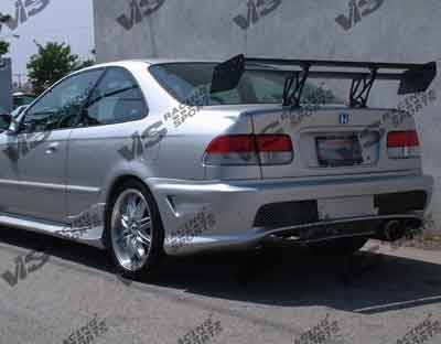 VIS Racing - Honda Civic HB VIS Racing Kombat-2 Rear Bumper - 96HDCVCHBKOM2-002