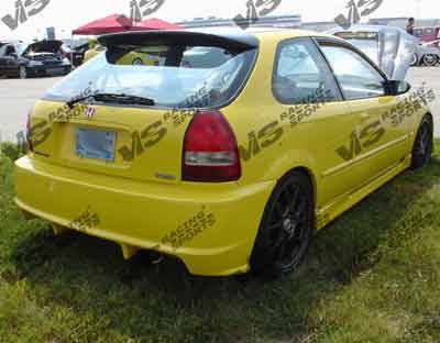 VIS Racing. - Honda Civic HB VIS Racing Quest Rear Bumper - 96HDCVCHBQST-002