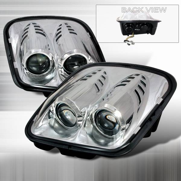 Custom Disco - Chevrolet Corvette Custom Disco Chrome Projector Headlights - LHP-CVET97-DP