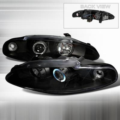 Custom Disco - Mitsubishi Eclipse Custom Disco Black Projector Headlights - LHP-ELP95JM-YD