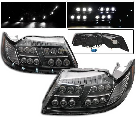 4CarOption - Ford Mustang 4CarOption LED Projector Headlights - LP-FM99LEDB-1