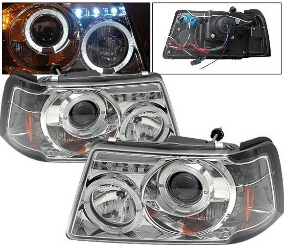 4 Car Option - Ford Ranger 4 Car Option Projector Headlights - Chrome - LP-FR01CC-YD