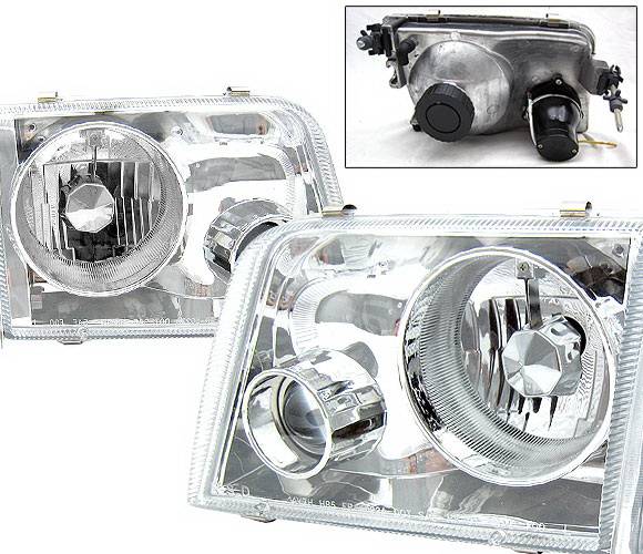 4 Car Option - Ford Ranger 4 Car Option Projector Headlights - Chrome - LP-FR93CC-9