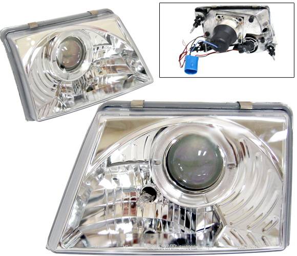 4 Car Option - Ford Ranger 4 Car Option Halo Projector Headlights - Chrome - LP-FR98CB-YD