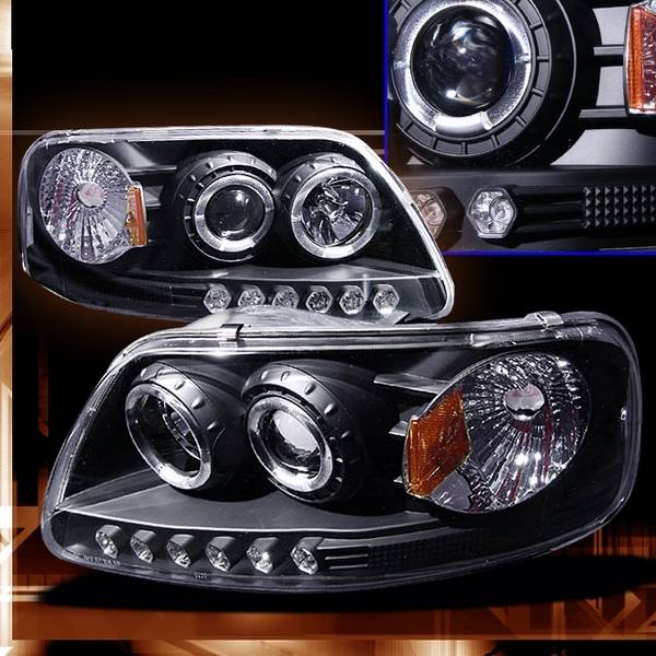 Custom - Ford F150 Custom Disco Black Projector Headlights - LHP-F15097JM