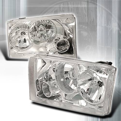Custom Disco - Ford F250 Superduty Custom Disco Chrome Projector Headlights - LHP-F25099