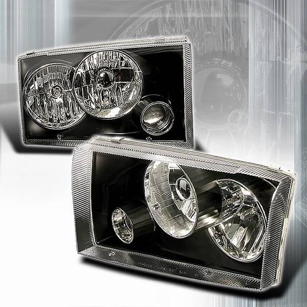 Custom Disco - Ford F250 Superduty Custom Disco Black Projector Headlights - LHP-F25099JM