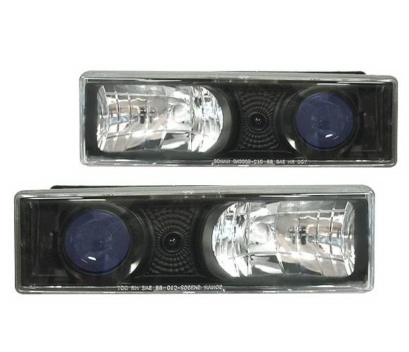 4 Car Option - Chevrolet C10 4 Car Option Projector Headlights - Black - LP-GC88BB-YD