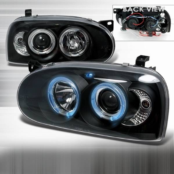 Custom Disco - Volkswagen Golf Custom Disco Black Projector Headlights - LHP-GLF92JM