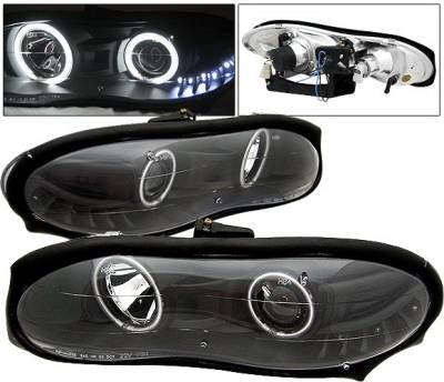 4 Car Option - Chevrolet Camaro 4 Car Option Halo Projector Headlights - Black - LP-GCC98BC-KS