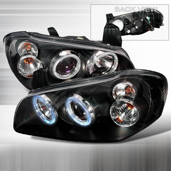 Custom Disco - Nissan Maxima Custom Disco Black Projector Headlights - LHP-MAX00JM-KS