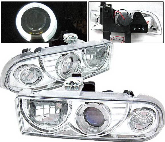 4 Car Option - Chevrolet S10 4 Car Option Halo Projector Headlights - Chrome - LP-GS98CC-YD
