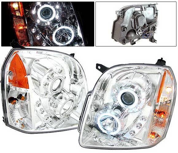 4 Car Option - GMC Yukon 4 Car Option CCFL Halo Projector Headlights - Chrome - LP-GY07CF-KS