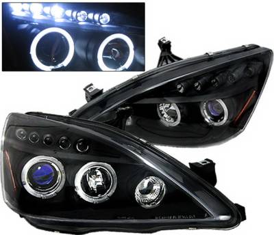 4 Car Option - Honda Accord 4 Car Option LED Halo Projector Headlights - Black - LP-HA03BB-5