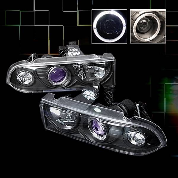 Custom Disco - Chevrolet S10 Custom Disco Black Projector Headlights - LHP-S1098JMB-YD
