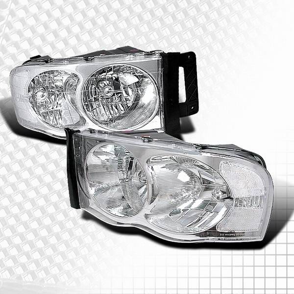 Custom Disco - Dodge Ram Custom Disco Chrome Headlights - LH-RAM02-KS