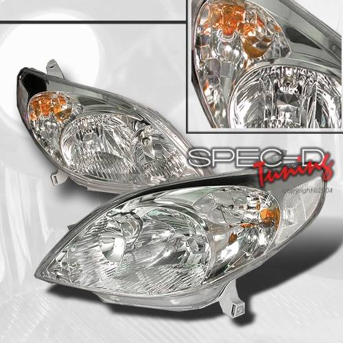 Custom Disco - Toyota Matrix Custom Disco Chrome Headlights - LH-TRIX03-KS