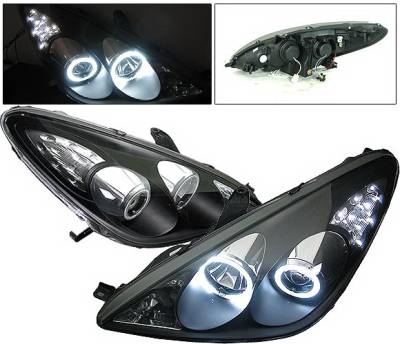 4 Car Option - Lexus ES 4 Car Option CCFL Halo Projector Headlights - Black - LP-LES30005BF-KS