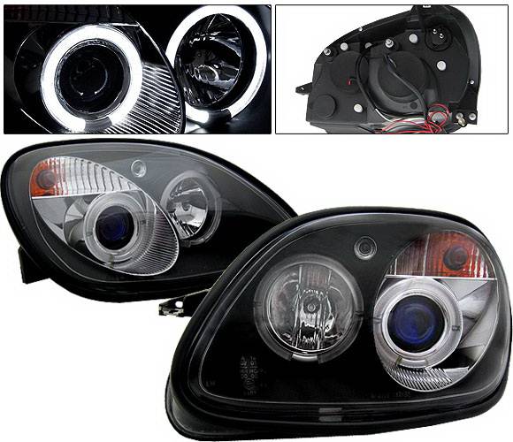 4 Car Option - Mercedes-Benz SLK 4 Car Option Halo Projector Headlights - Black - LP-MBSLK98BC-YD